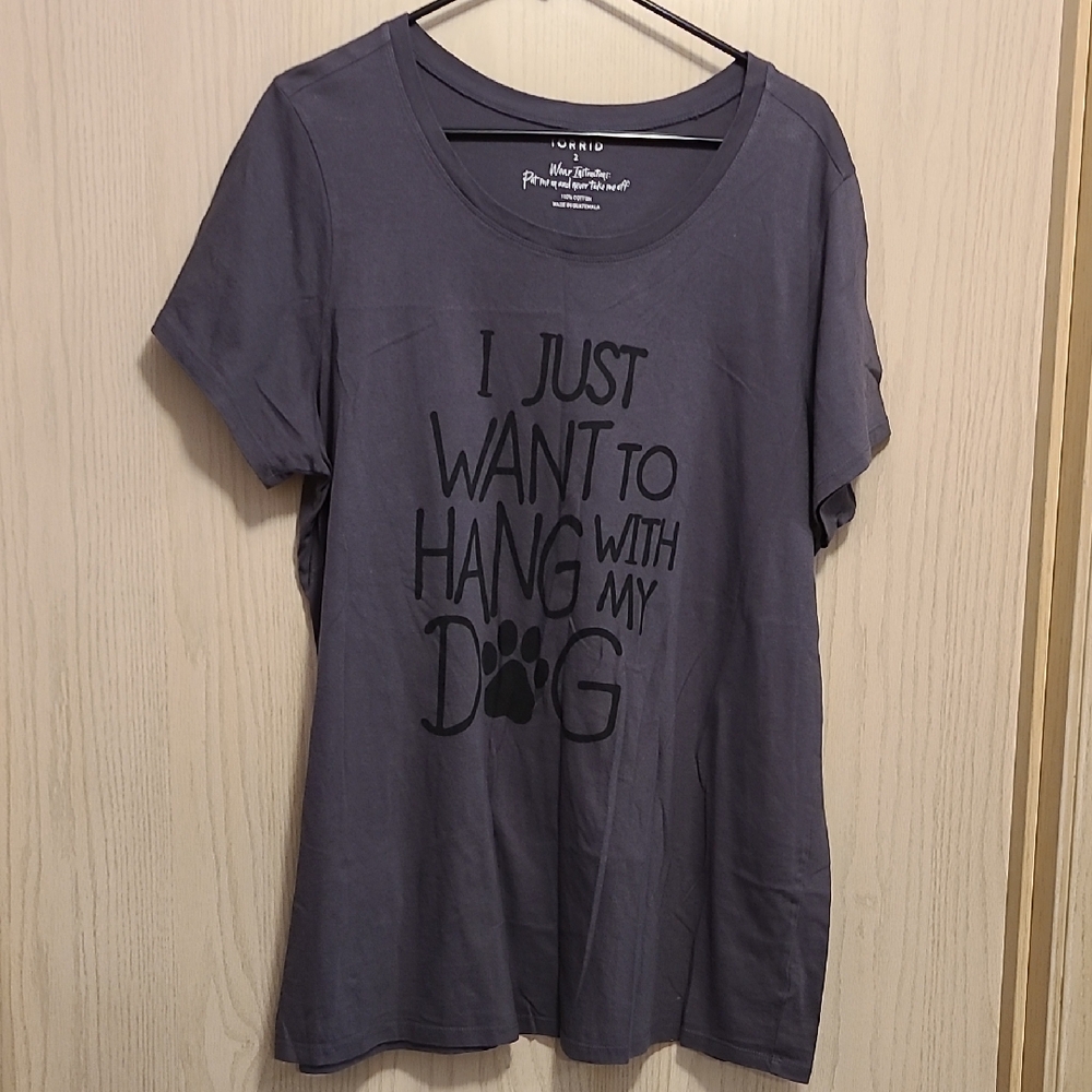 Torrid Gray Dog Hangout Tee